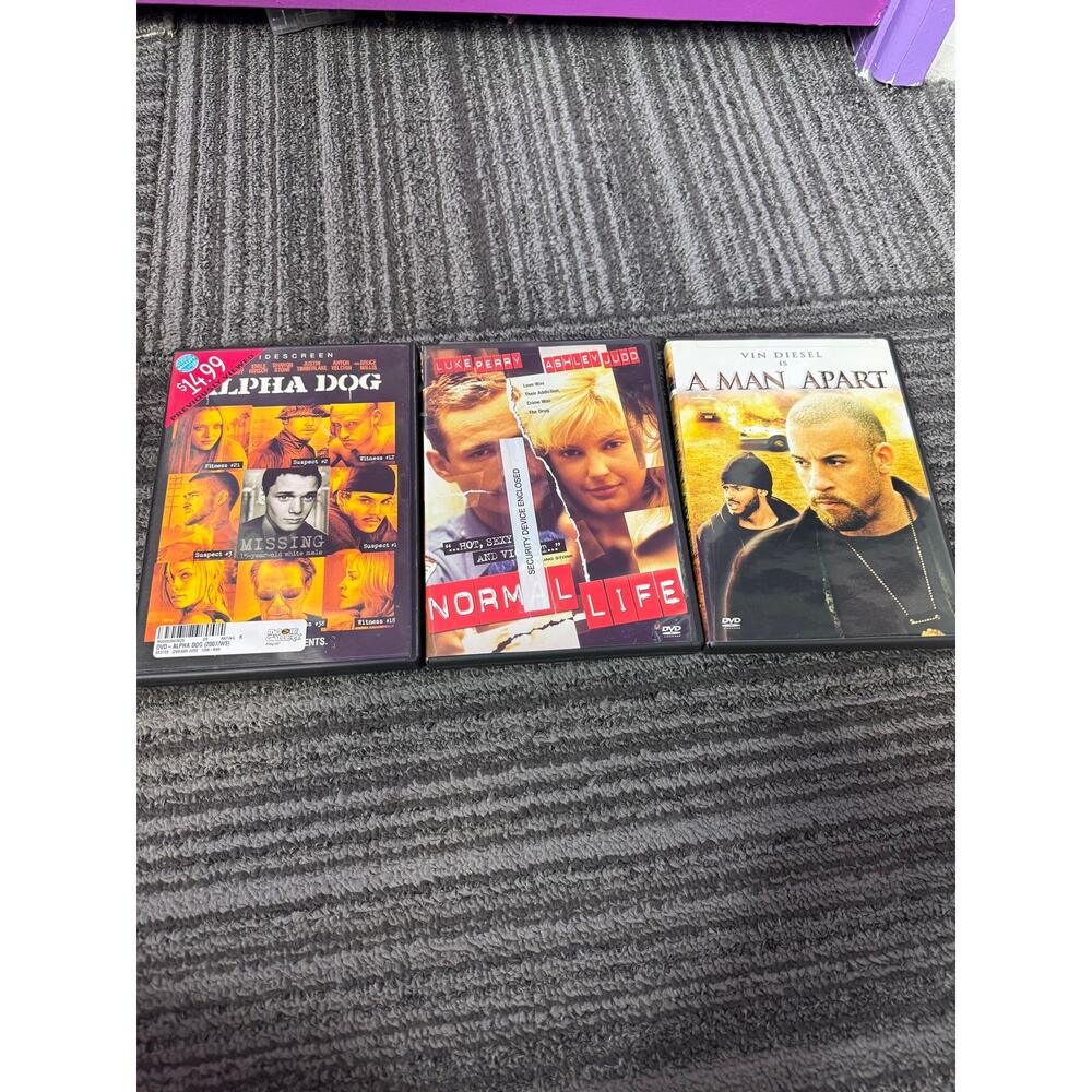 DVD Movie Lot Alpha Dog Normal Life A Man Apart Luke Perry Vin Diesel Crime Dram